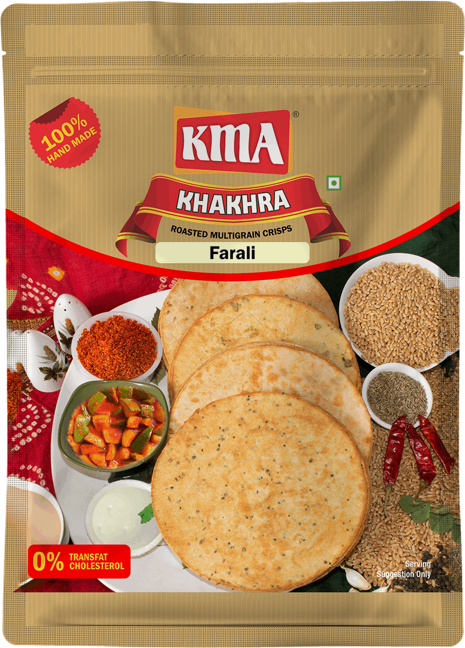 Don't miss out on this delightful and nutritious snack. Add KMA KMA Farali Khakhra to your cart today and make your fasting days more enjoyable. KMA Farali Khakhra | Falahari Snacks | 4 Packs Combo | 200g Each | Specially made for Vrat, Upwas, Fast