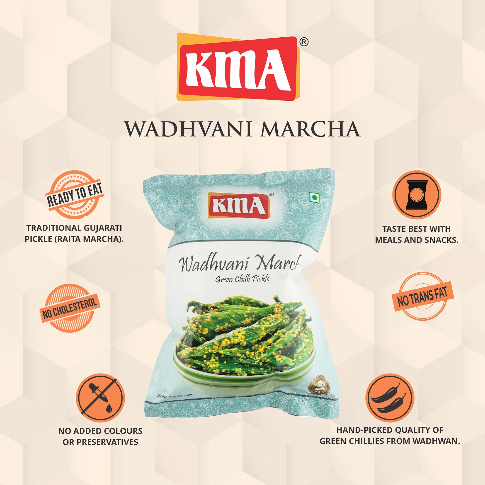 KMA Homemade Wadhwani Marcha Pickle | 3 Packs Combo 200g Each Green Chillies Lambi (Long) Dry Achar Ready to Eat Wadhvani 600g (Pack of x each) - Yellow Mustard Stuffed Chilli Pickles , Authentic Hari Mirch ka with No Preservatives added Healthy Indian Raita Athana dry green chilli stuffed pouch marwari athana mirichi homemade rajasthani hari mirch achar pickles no-preservatives aachar mirchi achaar chili organic vadhvani bharela marcha