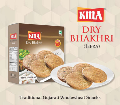KMA Dry Bhakhri Mix Combo | Plain Bhakhri 2+ Jeera Bhakhri 2 | 200g each | Healthy Snacks