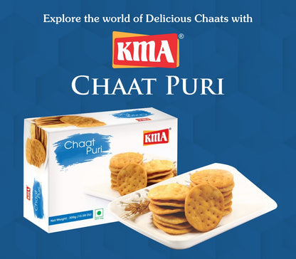 KMA Chaat Puri | Chaat Papdi | 3 Packs Combo | 300g each | Sev Puri | Ready to Eat Indian Snacks | Namkeen